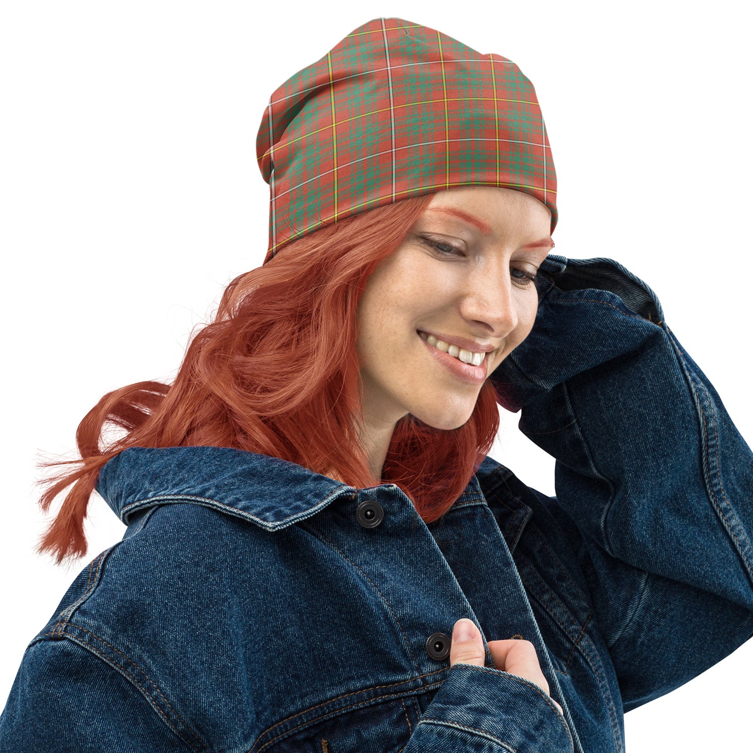 Bruce Ancient Tartan Beanies Hat One Size 22 inches 15.5 inches - Tartanvibesclothing