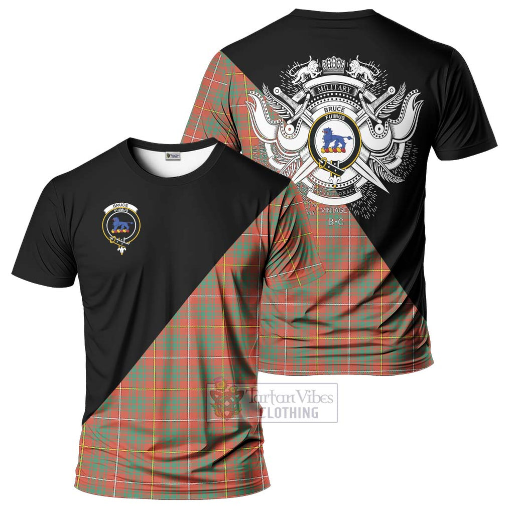 Bruce Ancient Tartan T-Shirt with Family Crest and Military Logo Style Kid's Shirt - Tartanvibesclothing Shop