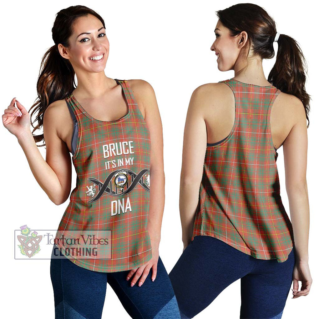 Bruce Ancient Tartan Women's Racerback Tanks with Family Crest DNA In Me Style 4XL - Tartanvibesclothing Shop