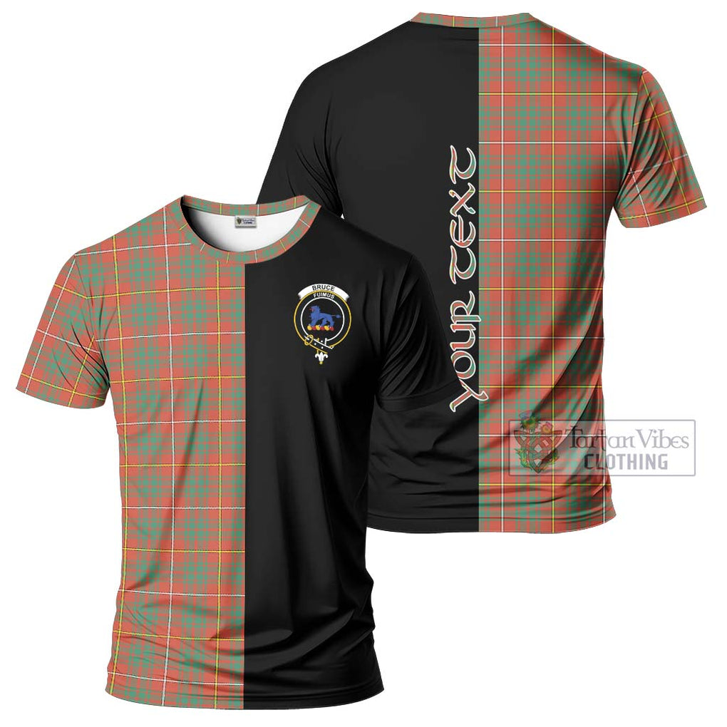 Bruce Ancient Tartan T-Shirt with Family Crest and Half Of Me Style Kid's Shirt - Tartanvibesclothing Shop