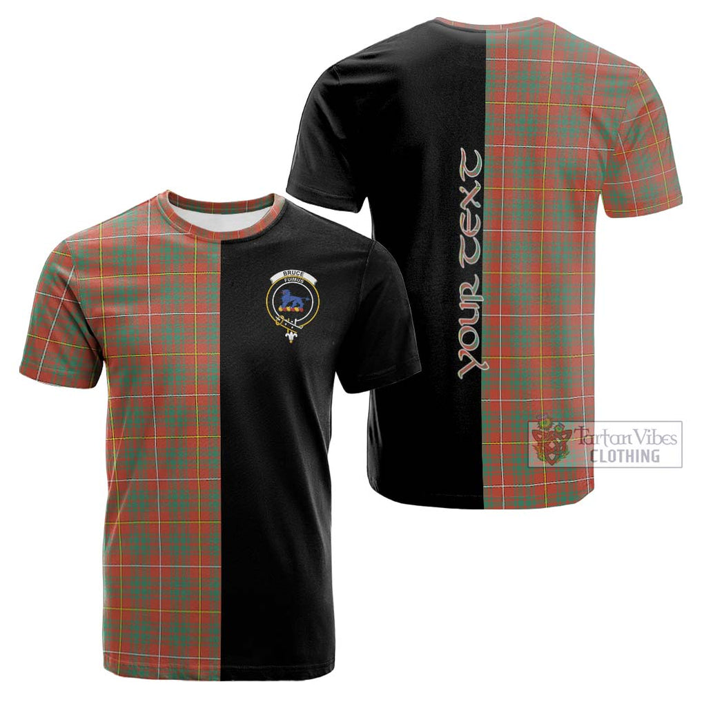 Tartan Vibes Clothing Bruce Ancient Tartan Cotton T-shirt with Family Crest and Half Of Me Style