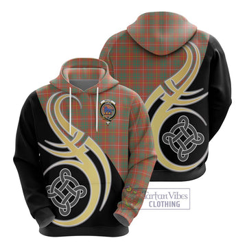 Bruce Ancient Tartan Hoodie with Family Crest and Celtic Symbol Style