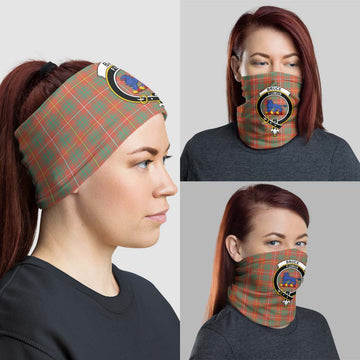 Bruce Ancient Tartan Neck Gaiters, Tartan Bandanas, Tartan Head Band with Family Crest