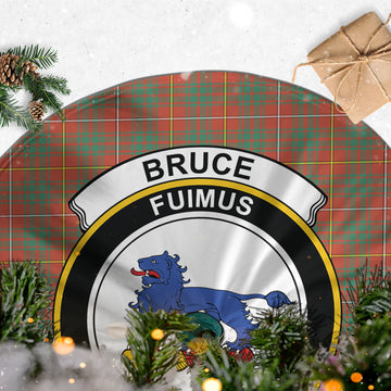 Bruce Ancient Tartan Christmas Tree Skirt with Family Crest