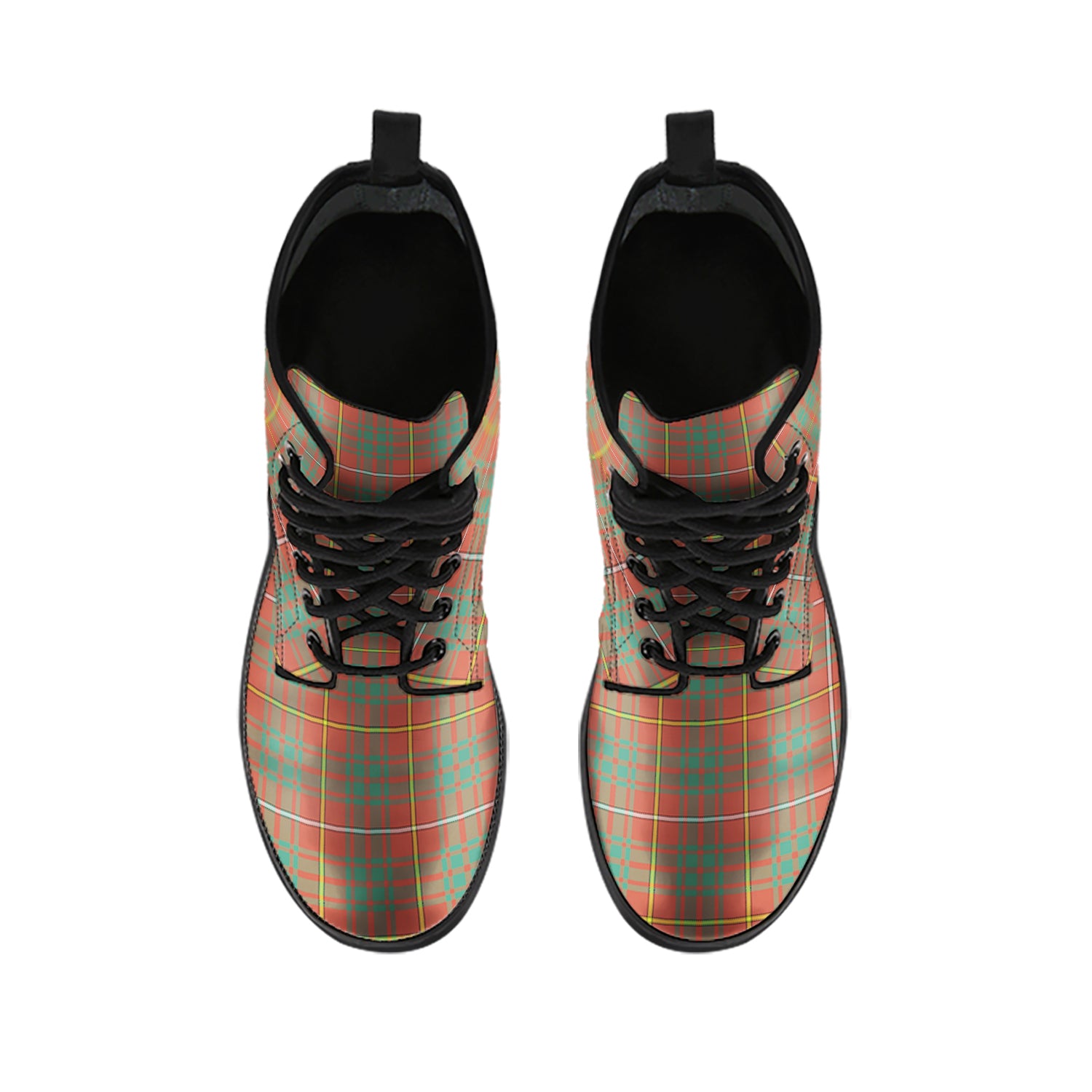 Bruce Ancient Tartan Leather Boots - Tartanvibesclothing