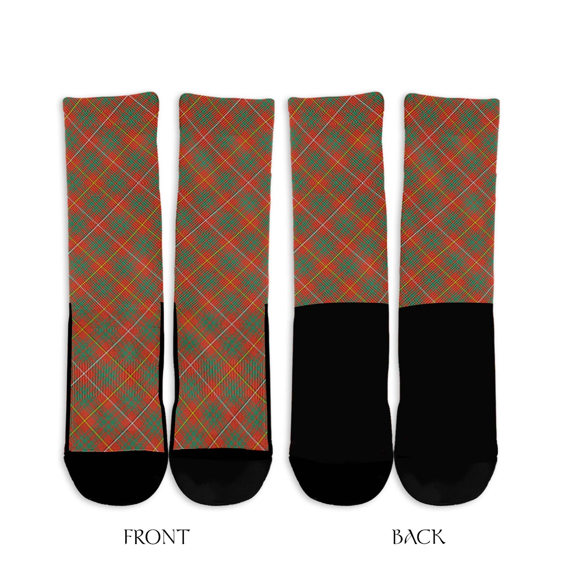 Bruce Ancient Tartan Crew Socks Cross Tartan Style - Tartanvibesclothing