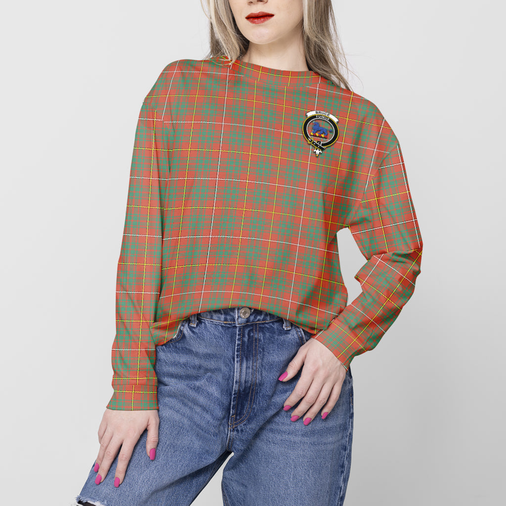 Bruce Ancient Tartan Sweatshirt with Family Crest - Tartan Vibes Clothing