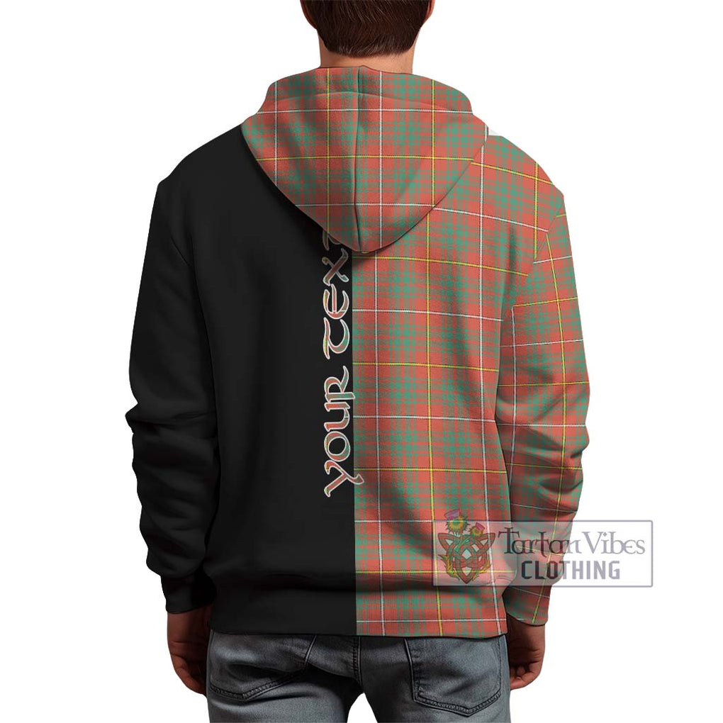 Bruce Ancient Tartan Hoodie with Family Crest and Half Of Me Style - Tartanvibesclothing Shop