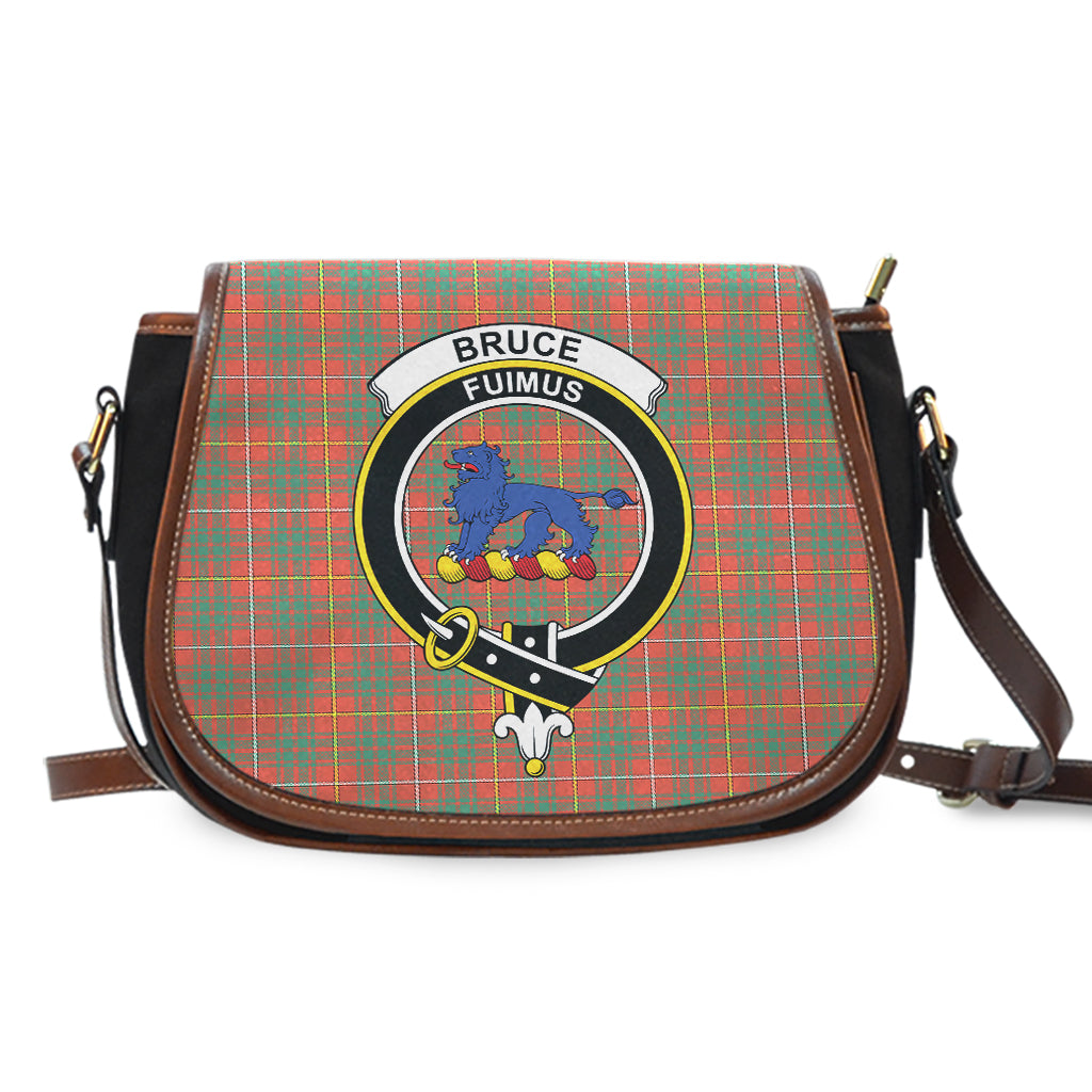 Bruce Ancient Tartan Saddle Bag with Family Crest - Tartan Vibes Clothing