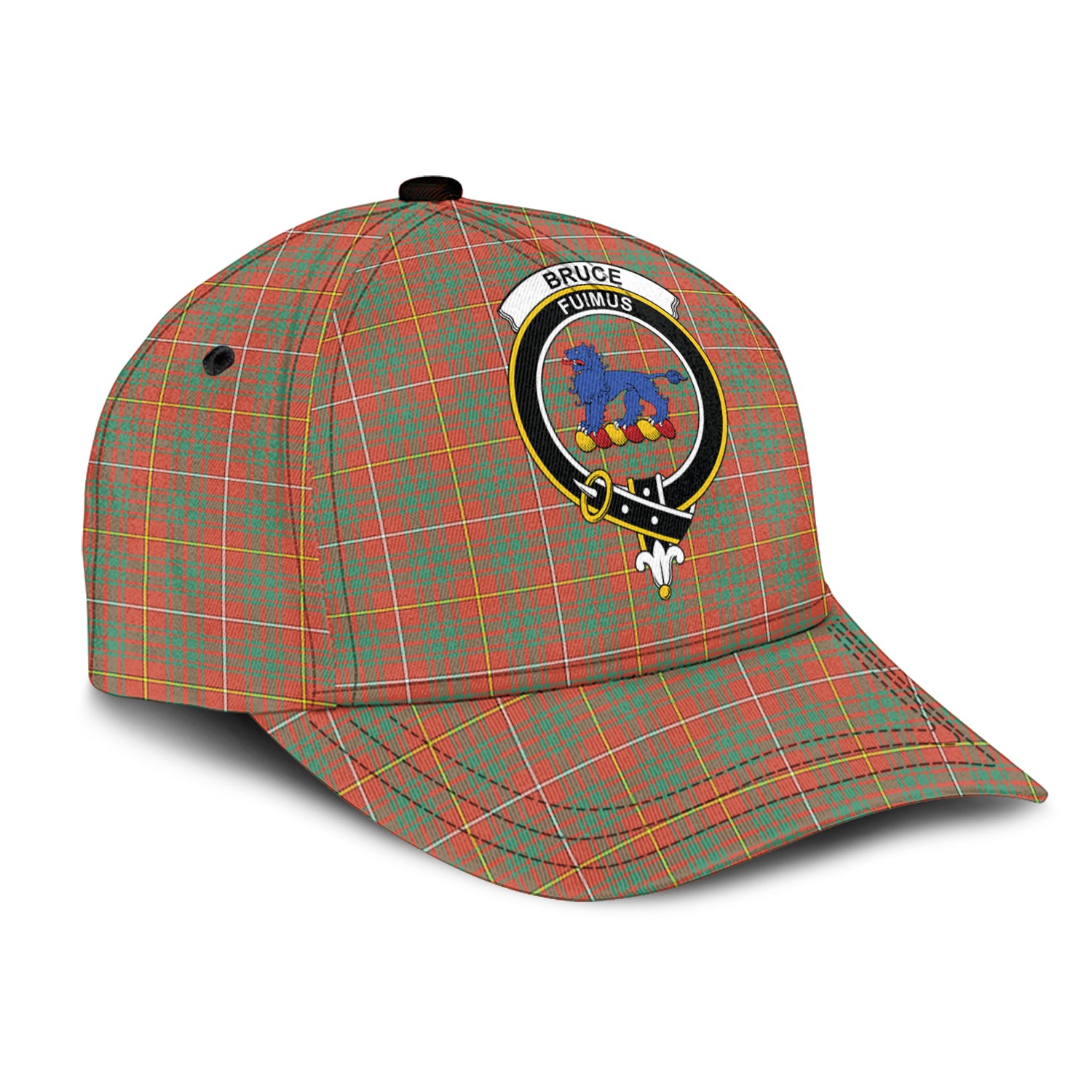 Bruce Ancient Tartan Classic Cap with Family Crest - Tartan Vibes Clothing