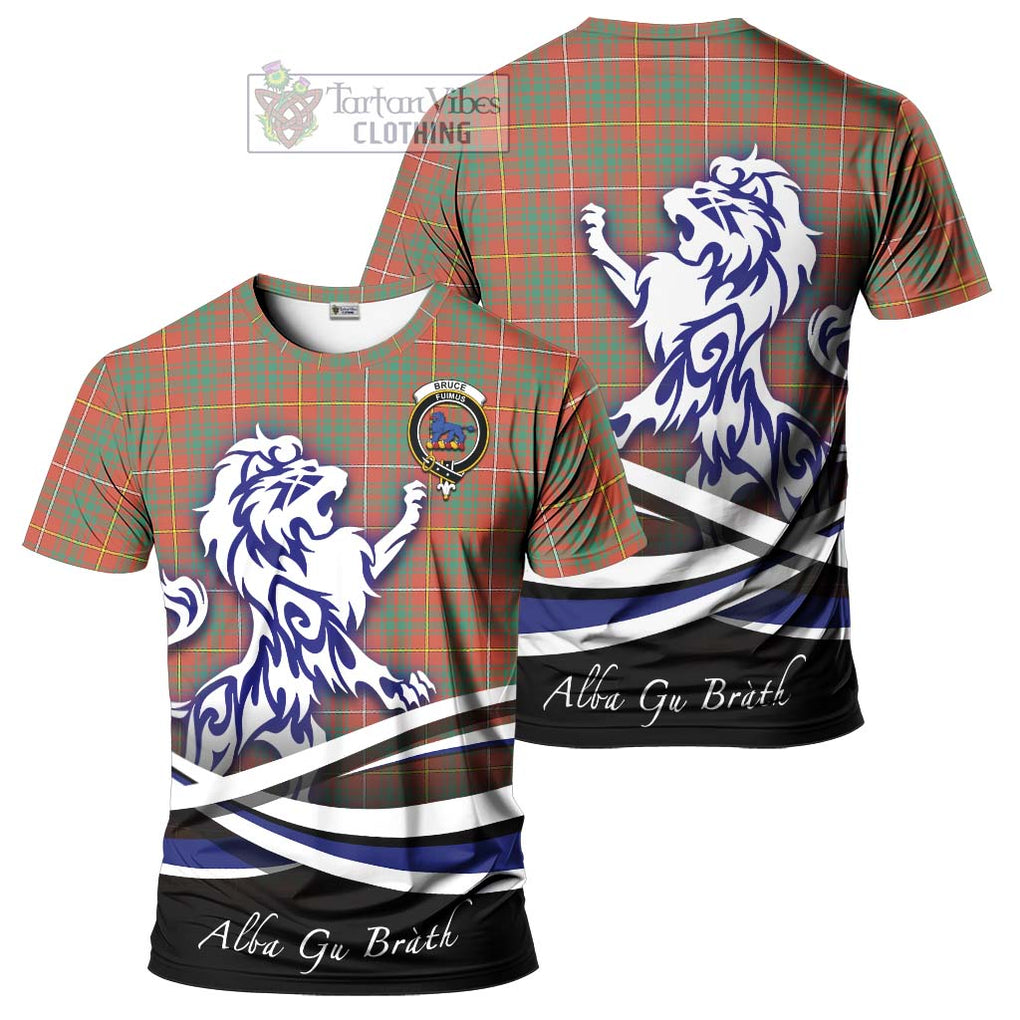 Tartan Vibes Clothing Bruce Ancient Tartan Cotton T-shirt with Alba Gu Brath Regal Lion Emblem