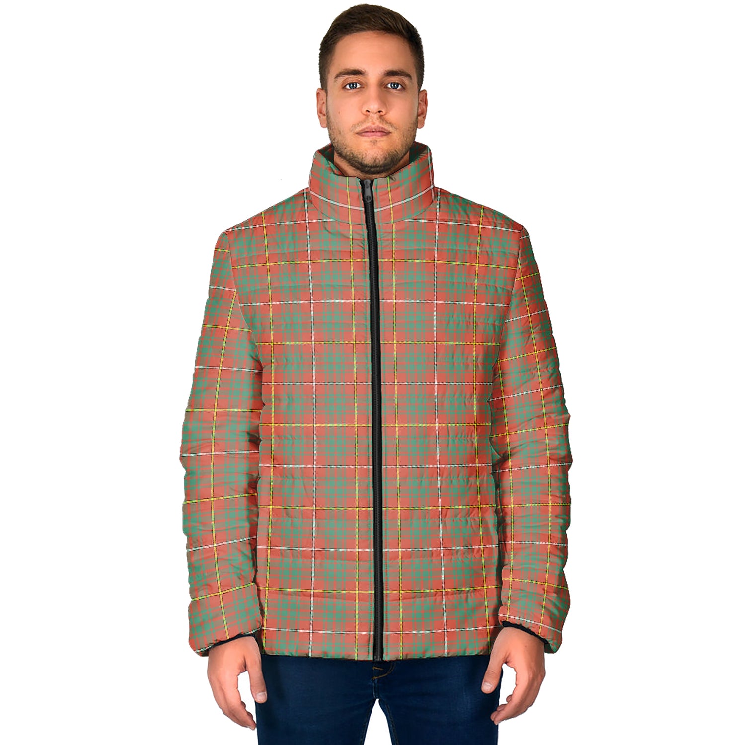 Bruce Ancient Tartan Padded Jacket - Tartan Vibes Clothing