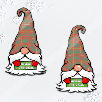 Bruce Ancient Gnome Christmas Ornament with His Tartan Christmas Hat