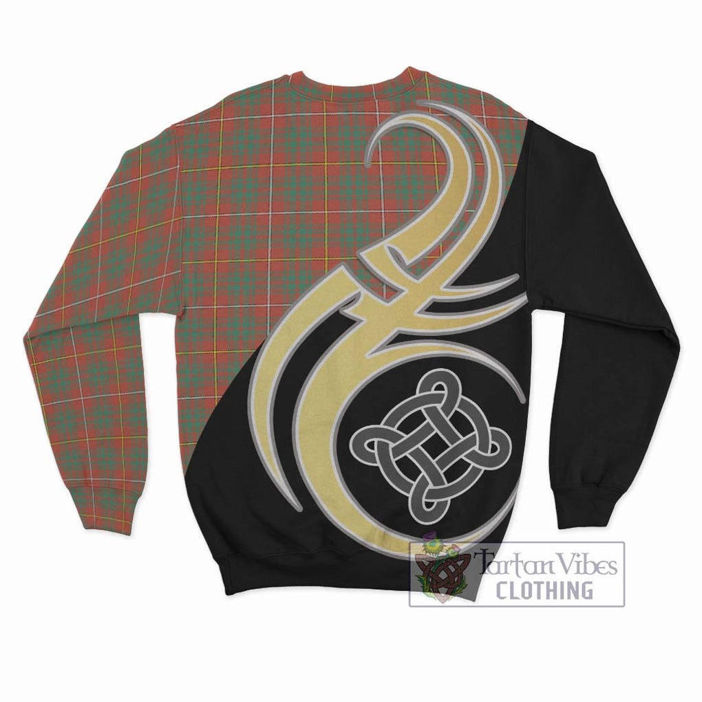 Bruce Ancient Tartan Sweatshirt with Family Crest and Celtic Symbol Style - Tartan Vibes Clothing