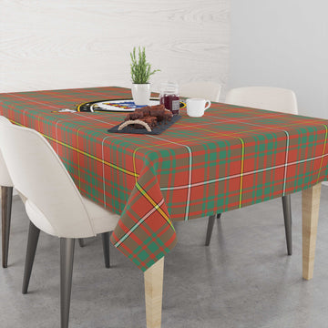 Bruce Ancient Tartan Tablecloth with Family Crest