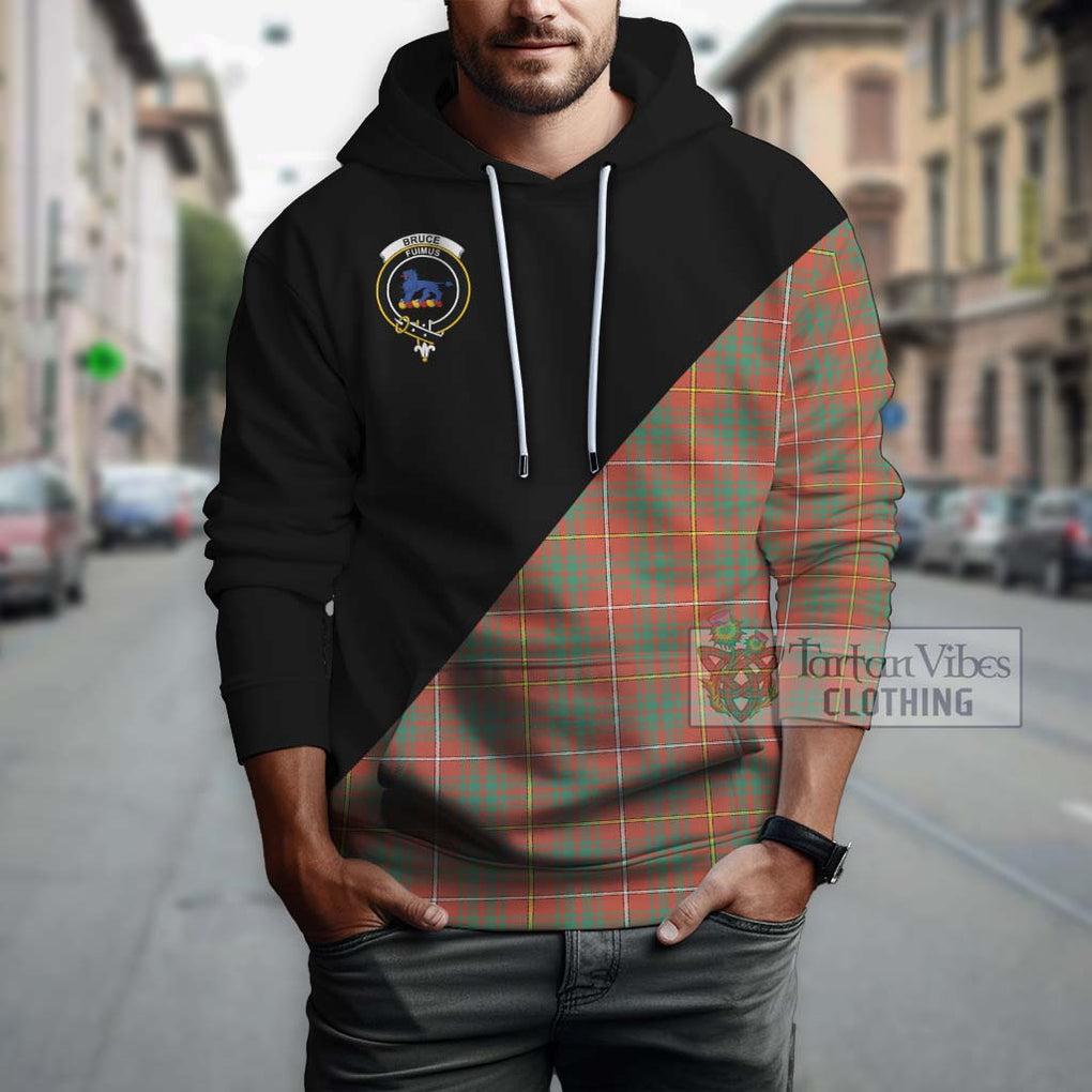 Bruce Ancient Tartan Hoodie with Family Crest and Military Logo Style - Tartanvibesclothing Shop