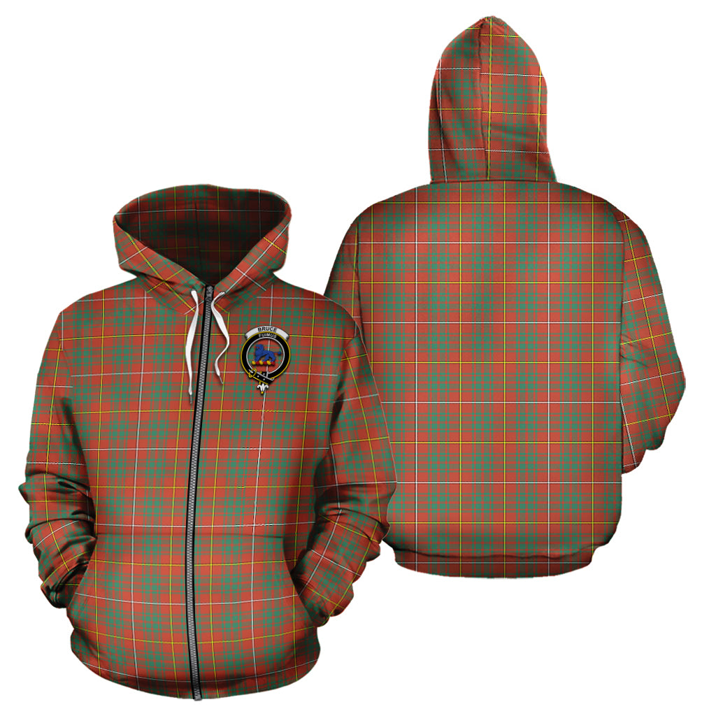 Bruce Ancient Tartan Hoodie with Family Crest - Tartanvibesclothing