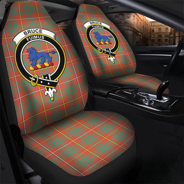 Bruce Ancient Tartan Car Seat Cover with Family Crest