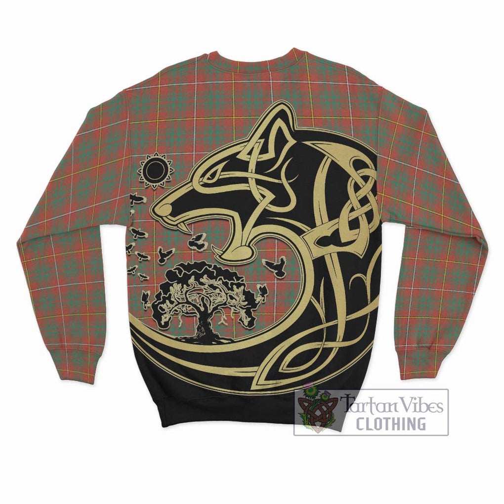 Bruce Ancient Tartan Sweatshirt with Family Crest Celtic Wolf Style - Tartan Vibes Clothing