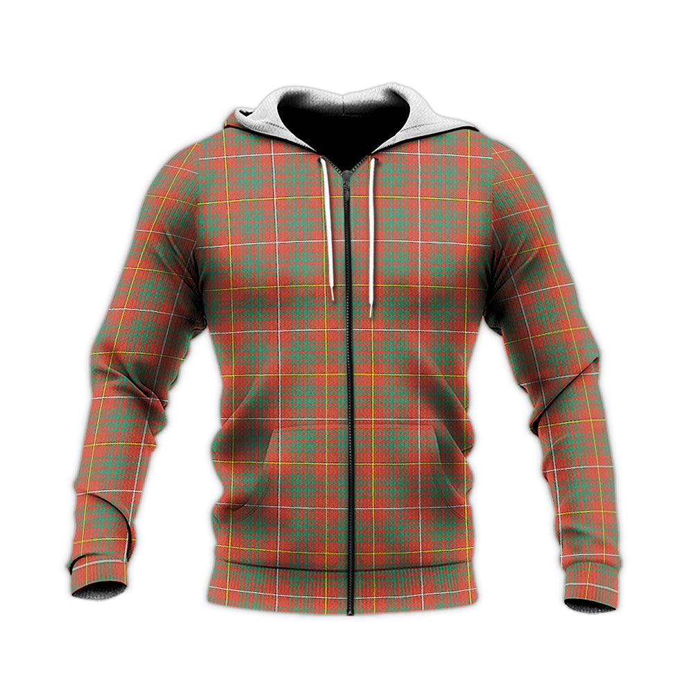 Bruce Ancient Tartan Knitted Hoodie Unisex Knitted Zip Hoodie - Tartanvibesclothing