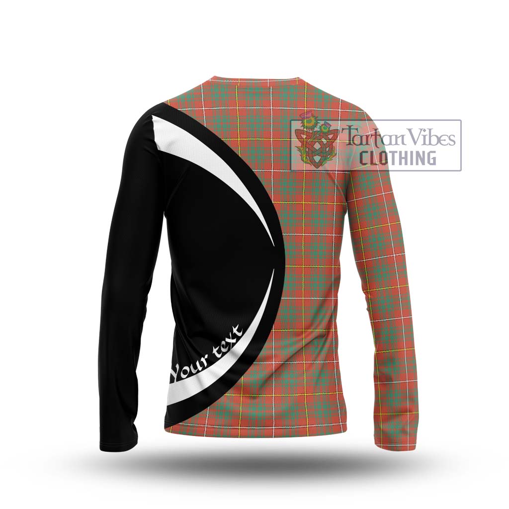 Bruce Ancient Tartan Long Sleeve T-Shirt with Family Crest Circle Style - Tartan Vibes Clothing