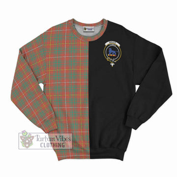 Bruce Ancient Tartan Sweatshirt with Family Crest and Half Of Me Style