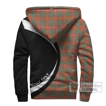 Bruce Ancient Tartan Sherpa Hoodie with Family Crest Circle Style