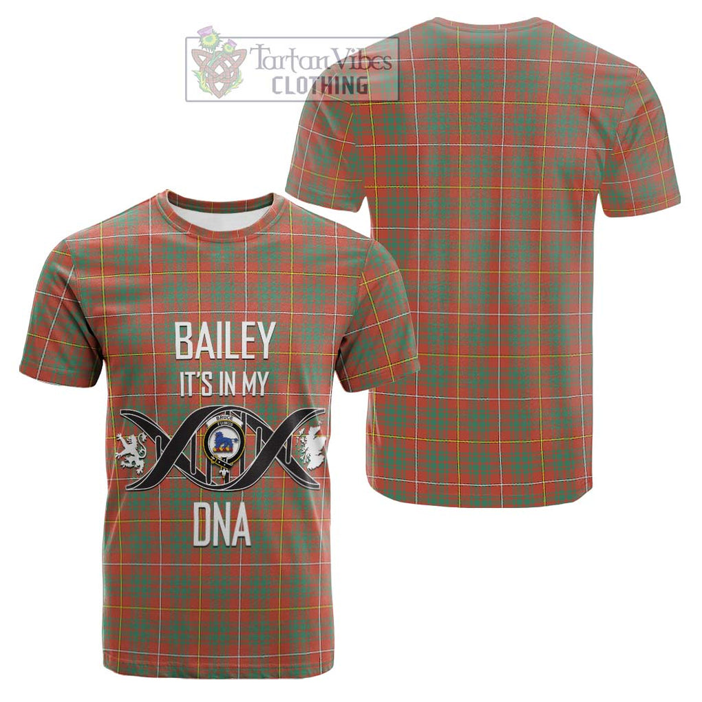 Tartan Vibes Clothing Bruce Ancient Tartan Cotton T-shirt with Family Crest DNA In Me Style