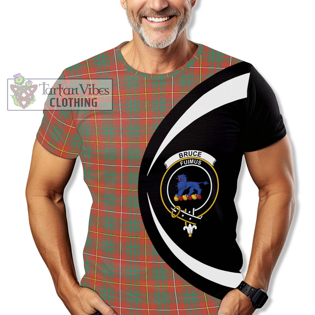 Tartan Vibes Clothing Bruce Ancient Tartan T-Shirt with Family Crest Circle Style