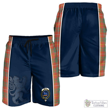 Bruce Ancient Tartan Men's Shorts with Family Crest and Lion Rampant Vibes Sport Style