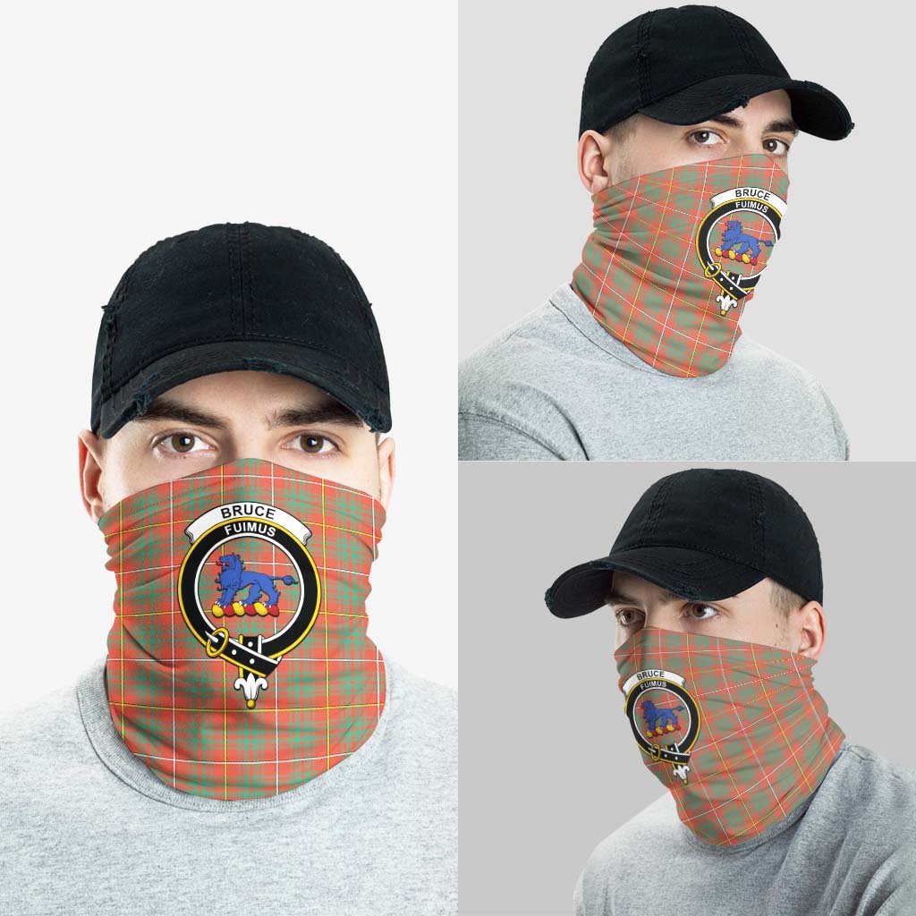 Bruce Ancient Tartan Neck Gaiters, Tartan Bandanas, Tartan Head Band with Family Crest