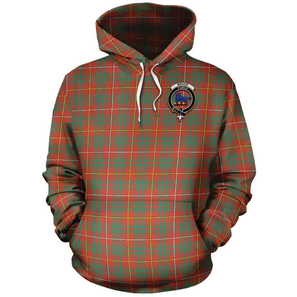 Bruce Ancient Tartan Hoodie with Family Crest - Tartanvibesclothing