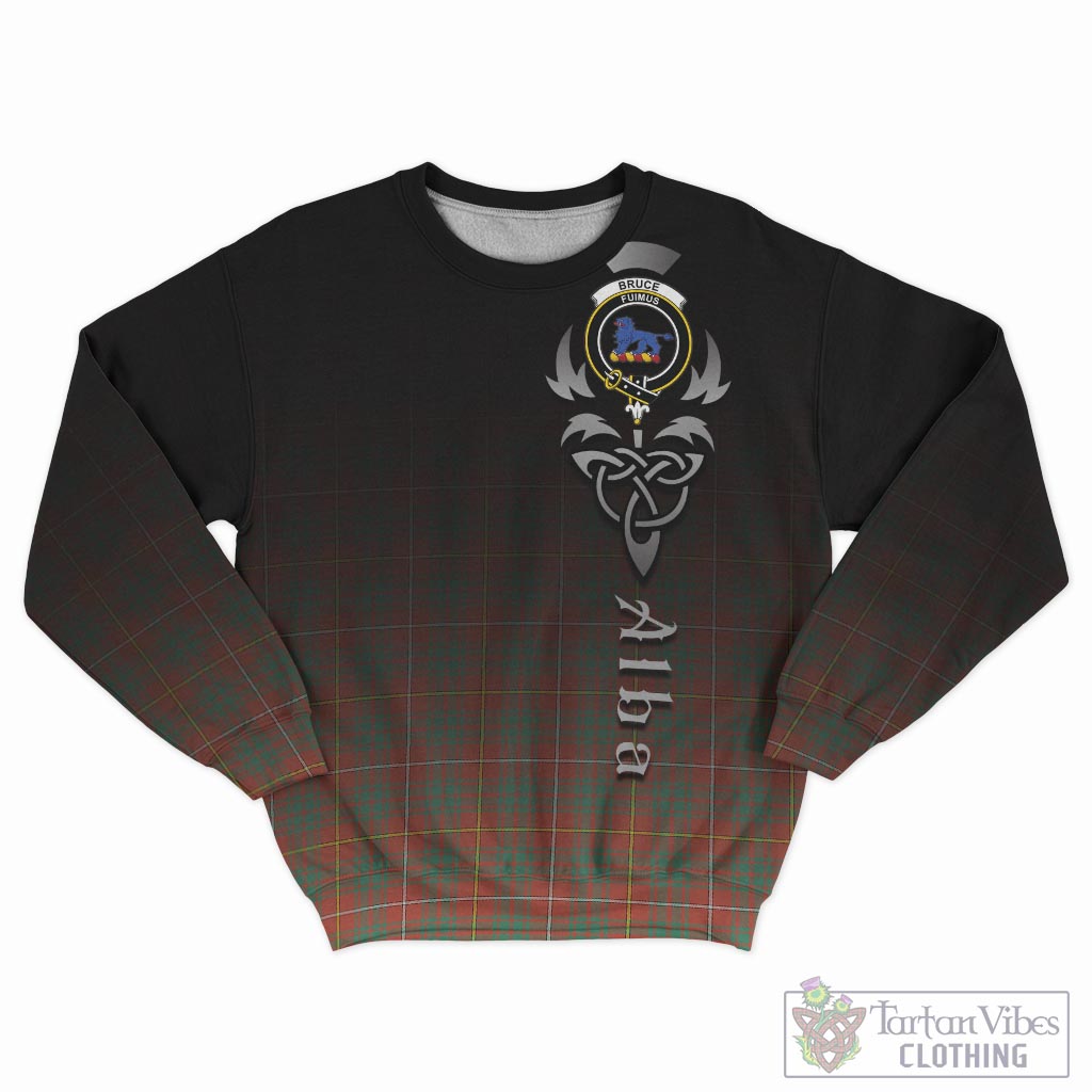 Tartan Vibes Clothing Bruce Ancient Tartan Sweatshirt Featuring Alba Gu Brath Family Crest Celtic Inspired