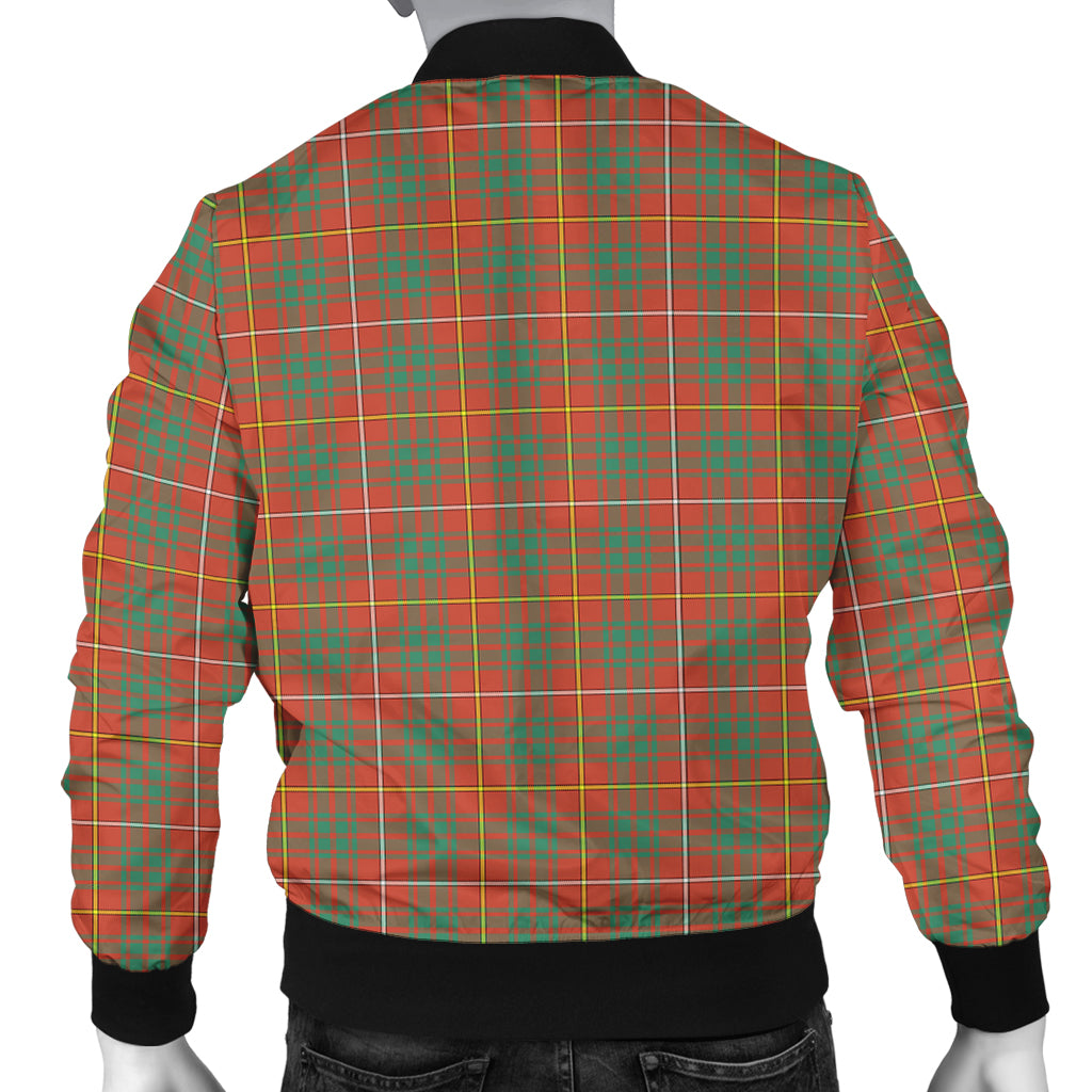 Bruce Ancient Tartan Bomber Jacket with Family Crest - Tartanvibesclothing