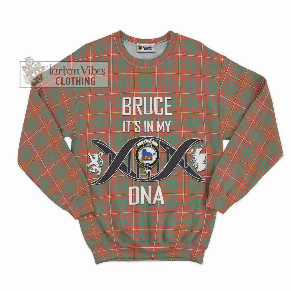 Bruce Ancient Tartan Sweatshirt with Family Crest DNA In Me Style - Tartanvibesclothing Shop