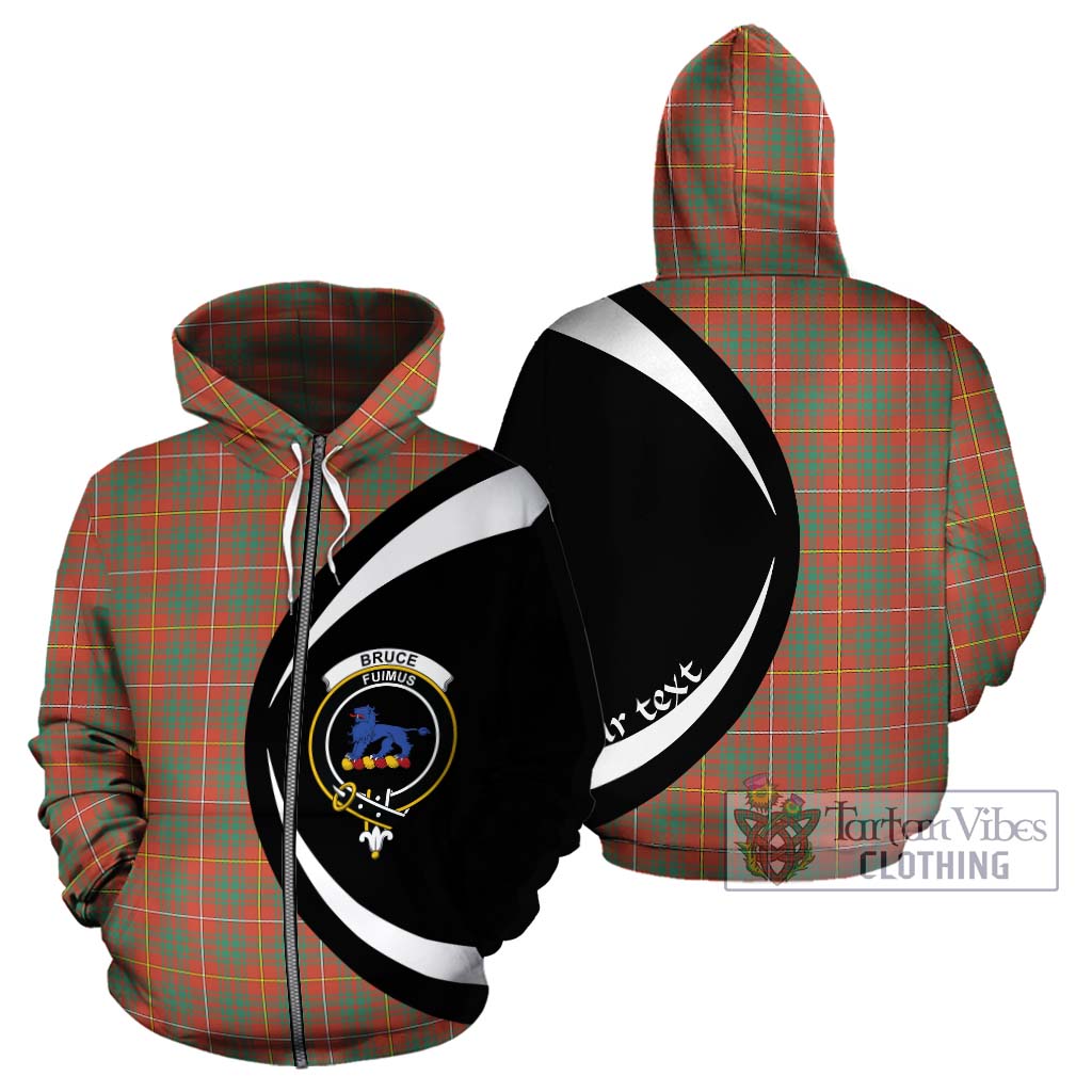 Tartan Vibes Clothing Bruce Ancient Tartan Hoodie with Family Crest Circle Style