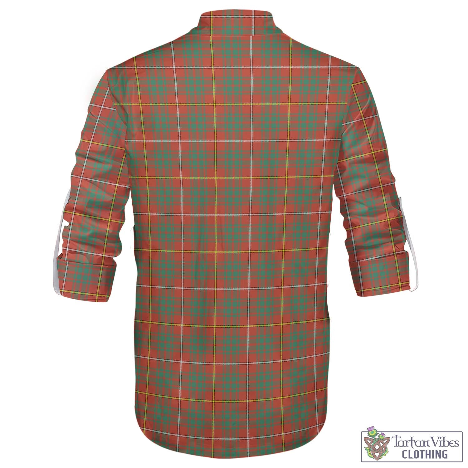 Tartan Vibes Clothing Bruce Ancient Tartan Men's Scottish Traditional Jacobite Ghillie Kilt Shirt