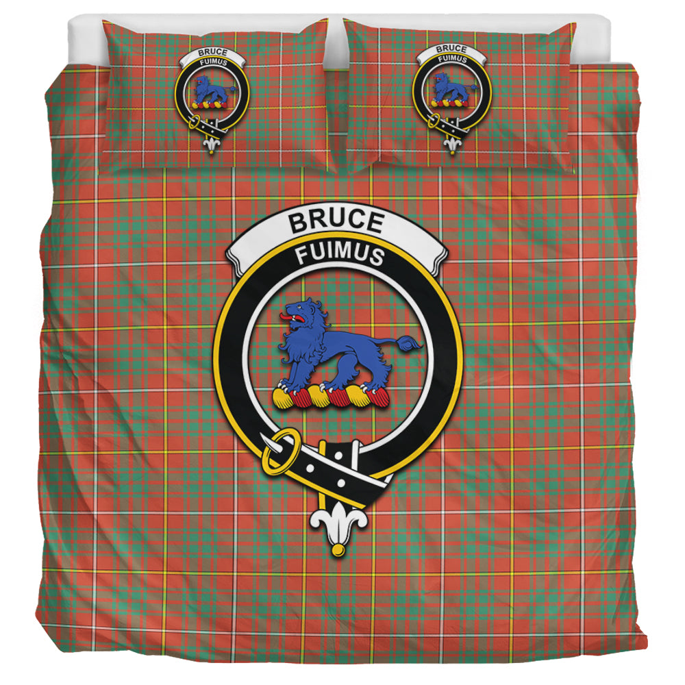 Bruce Ancient Tartan Bedding Set with Family Crest UK Bedding Set UK Super King 104*94 inch - Tartan Vibes Clothing