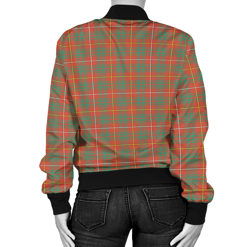 Bruce Ancient Tartan Bomber Jacket with Family Crest - Tartanvibesclothing