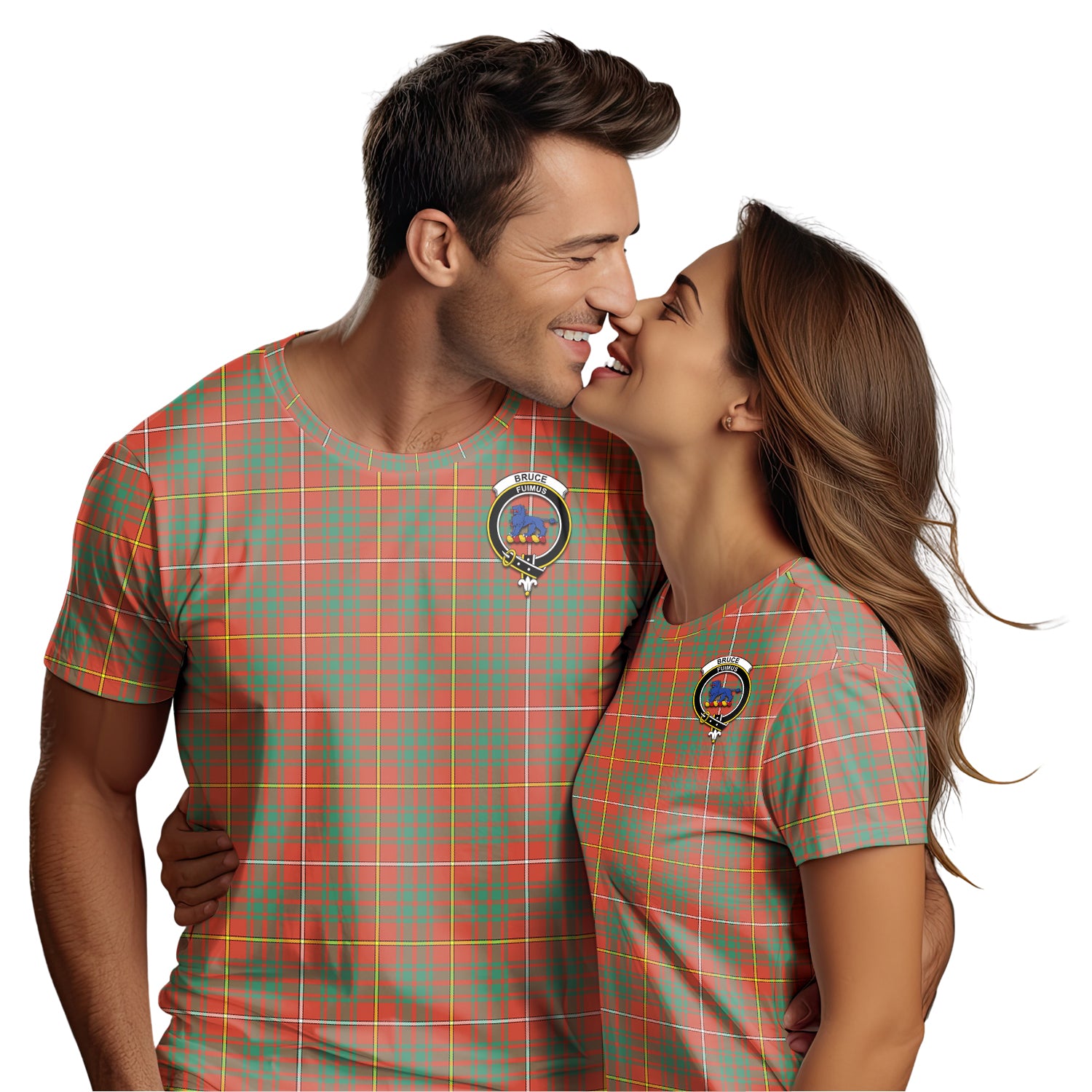 Bruce Ancient Tartan T-Shirt with Family Crest - Tartan Vibes Clothing