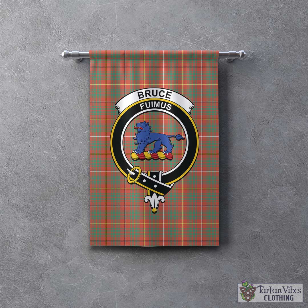 Tartan Vibes Clothing Bruce Ancient Tartan Gonfalon, Tartan Banner with Family Crest