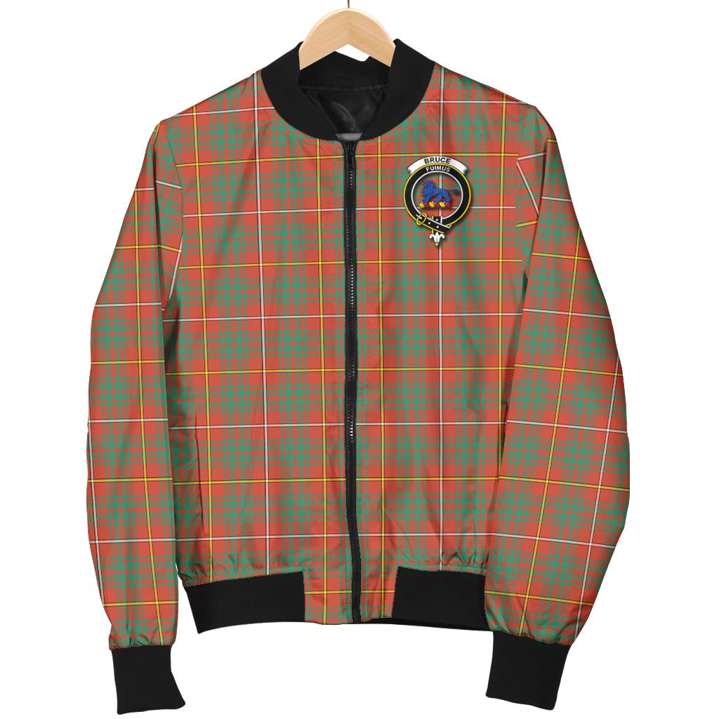 Bruce Ancient Tartan Bomber Jacket with Family Crest - Tartanvibesclothing