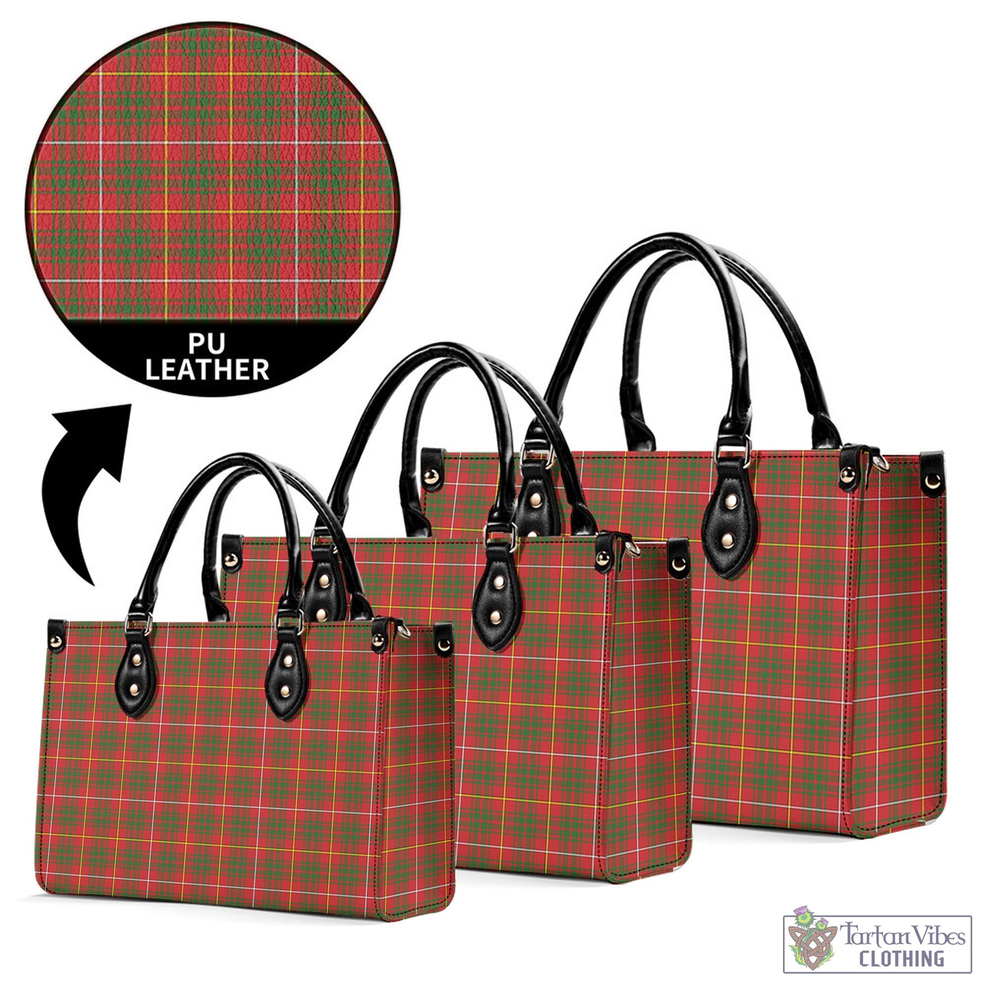 Tartan Vibes Clothing Bruce County Canada Tartan Luxury Leather Handbags