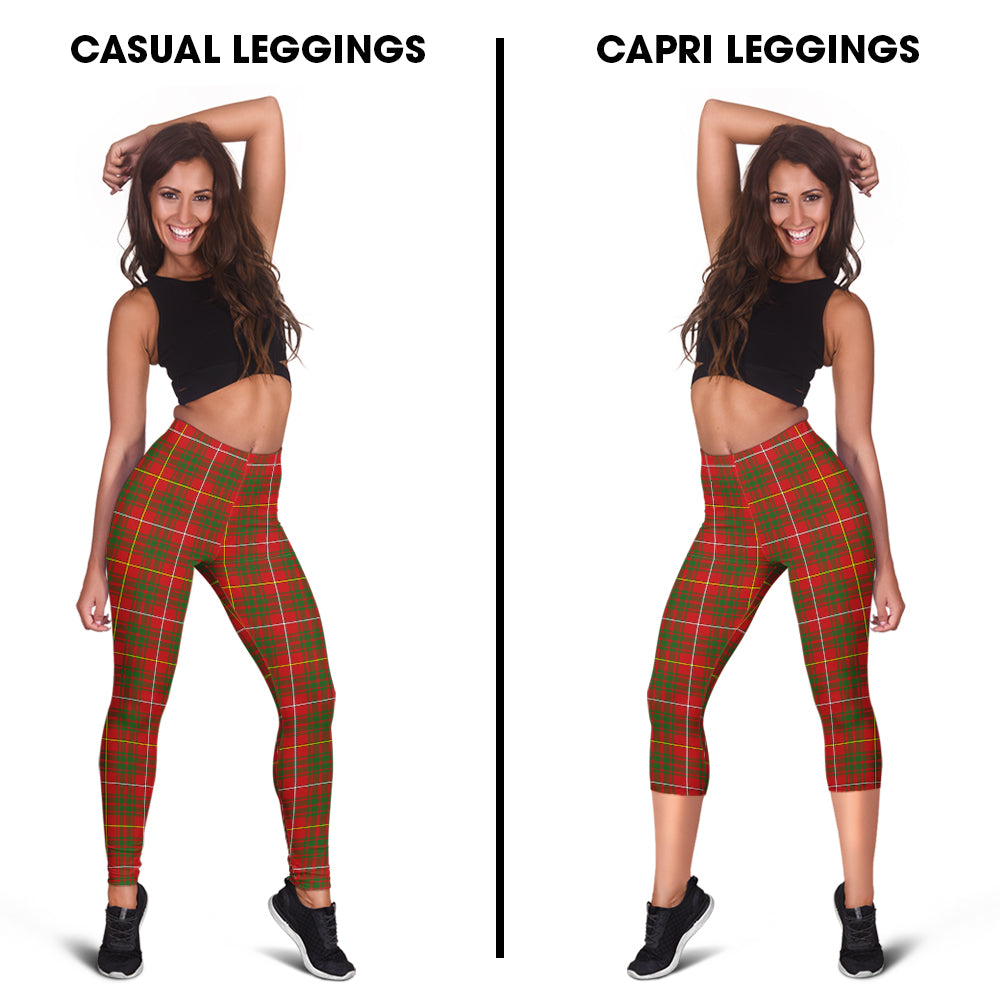 Bruce County Canada Tartan Womens Leggings Capri Leggings - Tartan Vibes Clothing