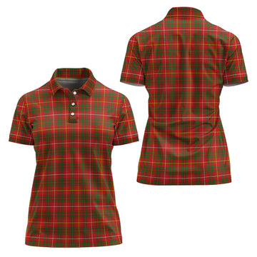 Bruce County Canada Tartan Polo Shirt For Women