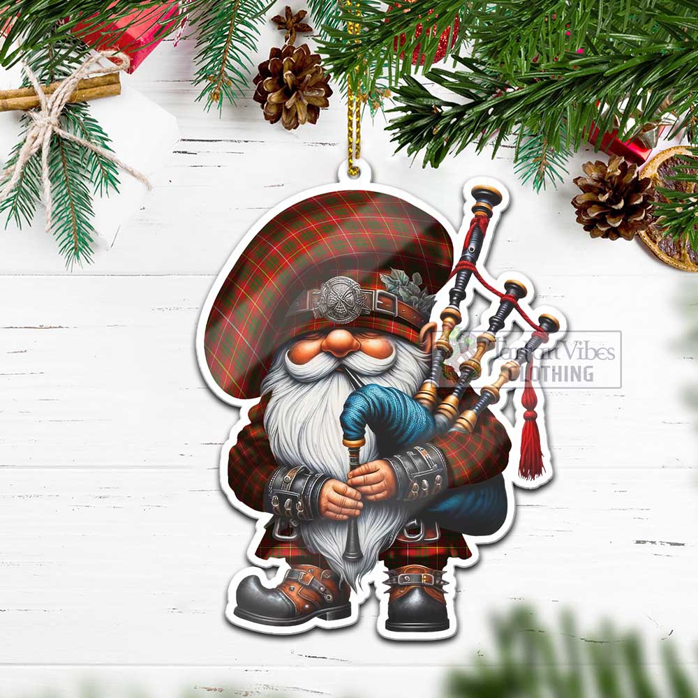 Tartan Vibes Clothing Bruce County Canada Tartan Badpiper Gnome Christmas Ornament