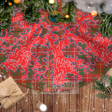 Bruce County Canada Tartan Christmas Tree Skirt Lion Rampant Style