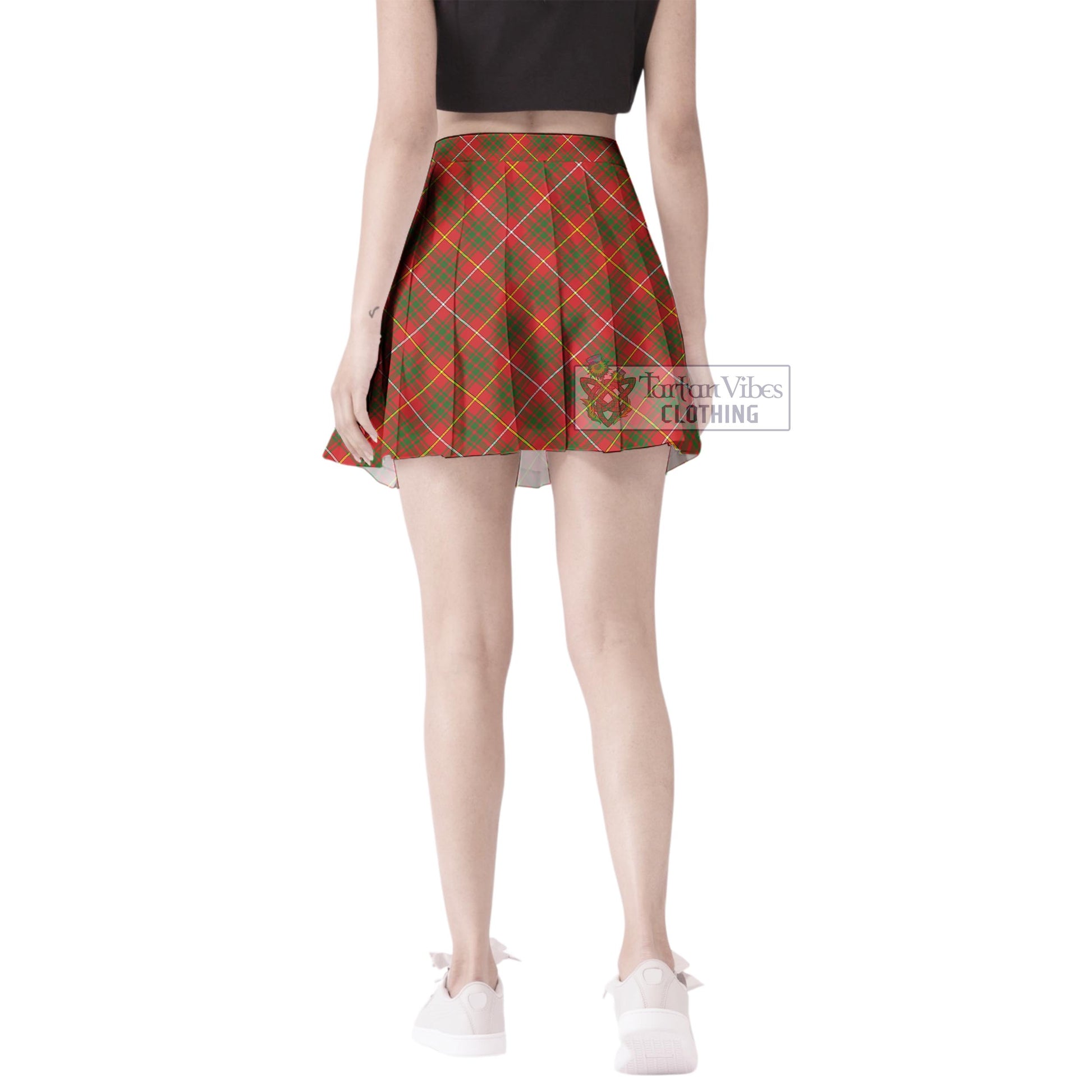 Tartan Vibes Clothing Bruce County Canada Tartan Women's Plated Mini Skirt