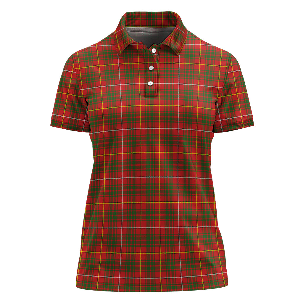 Bruce County Canada Tartan Polo Shirt For Women - Tartanvibesclothing