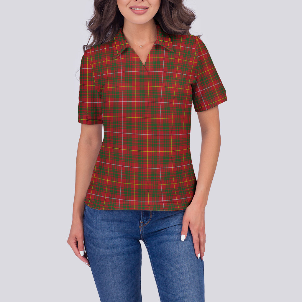 Bruce County Canada Tartan Polo Shirt For Women - Tartanvibesclothing